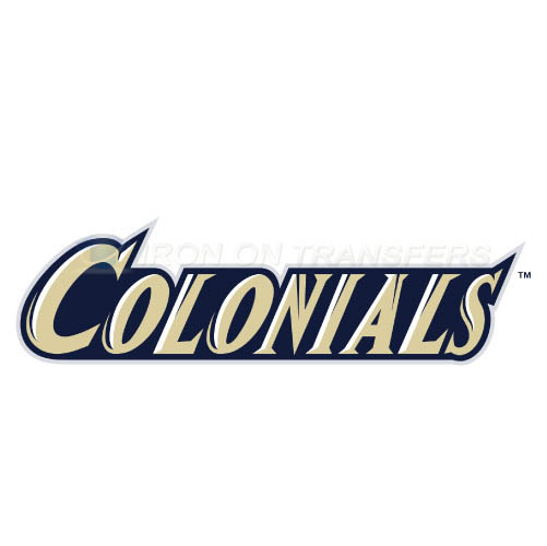 George Washington Colonials Logo T-shirts Iron On Transfers N444 - Click Image to Close